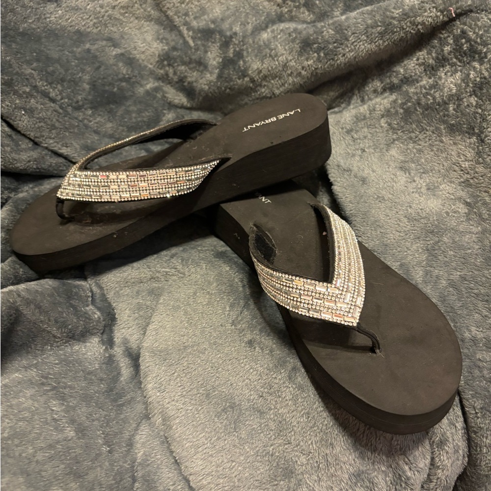 Black Sandles Lane Bryant never worn